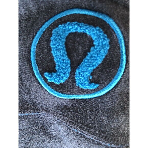 LULULEMON SCUBA HOODIE Black Turquoise Classic Full Zip Yoga Jacket Size 8 - Picture 9 of 14